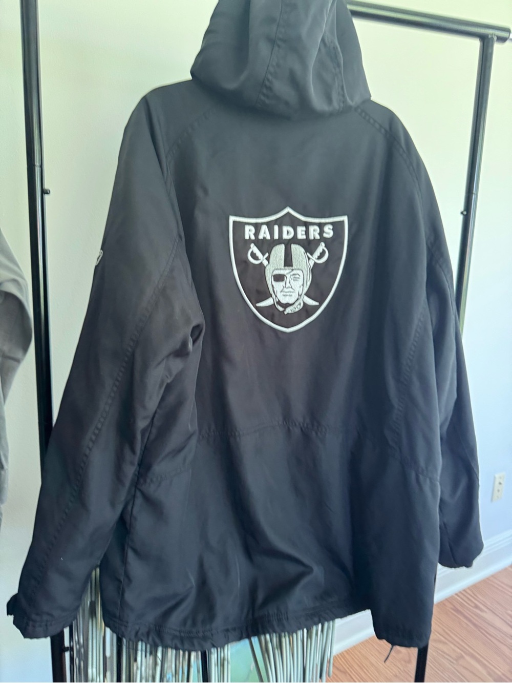 NFL Team Apparel Black Raiders Hooded Jacket